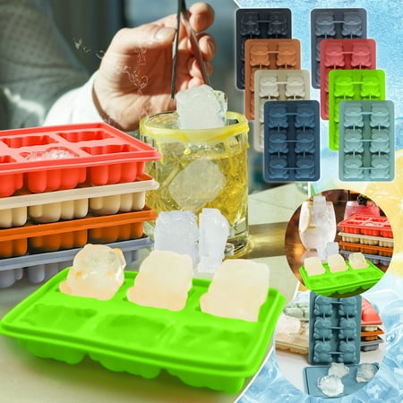 

Tanwpn Creative Silicone Frozen Ice Tray Household Ice Box Ice Storage Box Storage Ice Tray Freezer