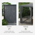 thumbnail image 6 of Outsunny 12' x 19' Outdoor Pergola with Adjustable Louvered Roof, Curtains and Netting, All Aluminum Frame, Dark Gray, 6 of 10