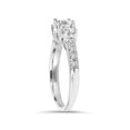 thumbnail image 2 of G/VS 1 1/4ct Three Stone 100% Diamond Engagement Ring 14K White Gold Lab Grown, 2 of 3