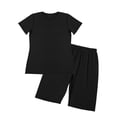 thumbnail image 2 of Aunavey Womens 2 Pieces Sports Outfit Short Sleeve Bodycon Pants Set Casual Tracksuit, 2 of 6