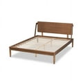 thumbnail image 4 of Baxton Studio Sadler Mid-Century Modern Ash Walnut Brown Finished Wood Full Size Platform Bed, 4 of 6
