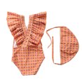 thumbnail image 3 of Baby Girl Swimsuit Cute One Piece Bathing Suit with Sun Protection Ruffles Swimwear (9M-6T), 3 of 3