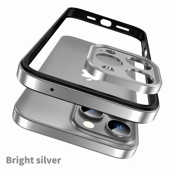 Light Aluminum Metal Frame For iPhone 13 14 Plus 15 16 17 Pro Max Air Bumper Case Thin Hybrid Silicone Alloy Len Full Protective