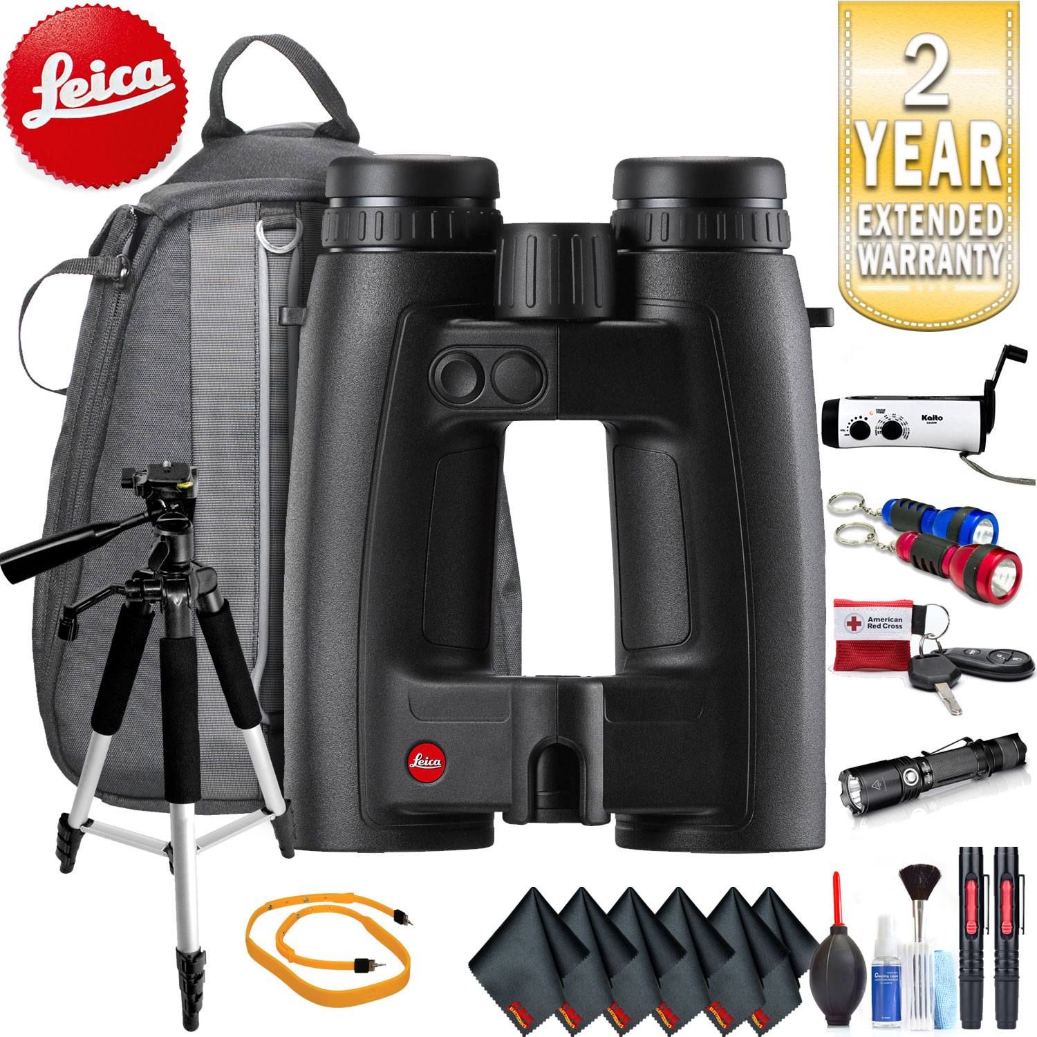 Leica 8x42 Geovid HDB Rangefinder Binocular Outdoor Adventure Kit