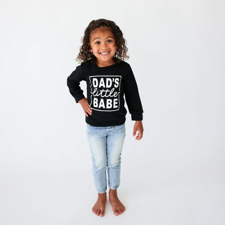 

Dad s Little Babe Black Sweatshirt