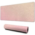 thumbnail image 1 of Work, Game, Shine: 'Stay Positive' Golden Mousepad - Large, Non-Slip Rubber Base, Stitched Edges - Waterproof Mat for Office, Home, 1 of 7