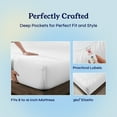 thumbnail image 5 of California Design Den 100% Cotton Twin Sheet Set - Soft Sateen, Deep Pocket White Striped Sheets, Durable Sheet & Pillowcase Sets - Striped White, 5 of 7
