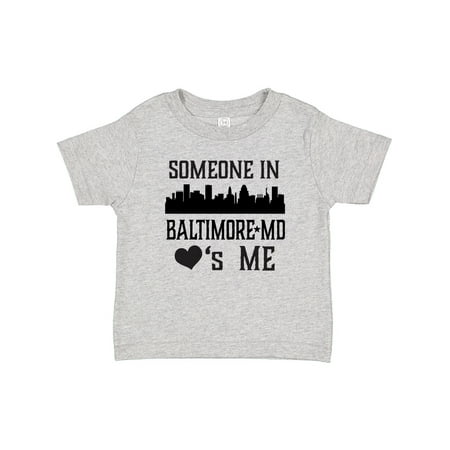 

Inktastic Baltimore Maryland Someone Loves Me Skyline Gift Baby Boy or Baby Girl T-Shirt