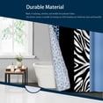 thumbnail image 5 of LVRLVR 1/4 Pcs Wild Animal Leopard Print Fabric Shower Curtain Rug Set - Zebra Print Bath Mat Bathroom Decoration, Red and Black, 70.8" × 70.8", 5 of 8