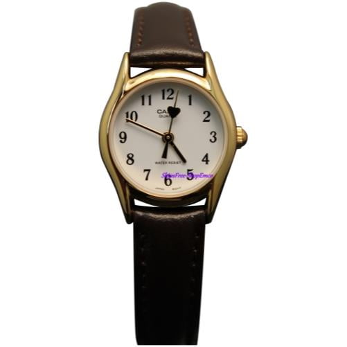 casio women's leather watch