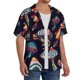thumbnail image 2 of Fotbe Mushroom Doodle Camisa Estampada de Manga Corta para Hombre, Casual de Verano, Estilo Playero, Sin Arrugas-X-Large, 2 of 5