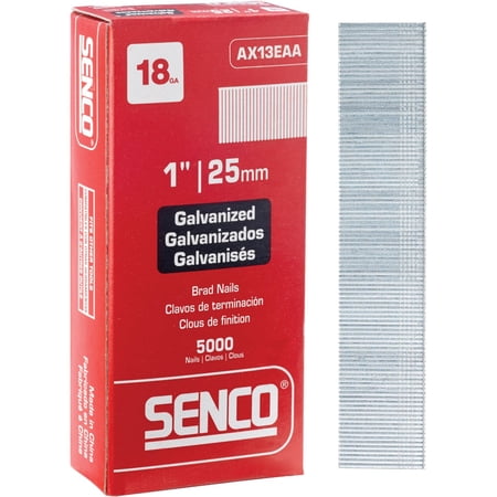 SENCO Brad Nail 18 Ga Galvanized - 1 Inch - 5000 Count