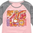 thumbnail image 3 of Woodstock - Hippie Retro - Peace & Love - Toddler & Youth Girls Raglan Graphic T-Shirt, 3 of 4