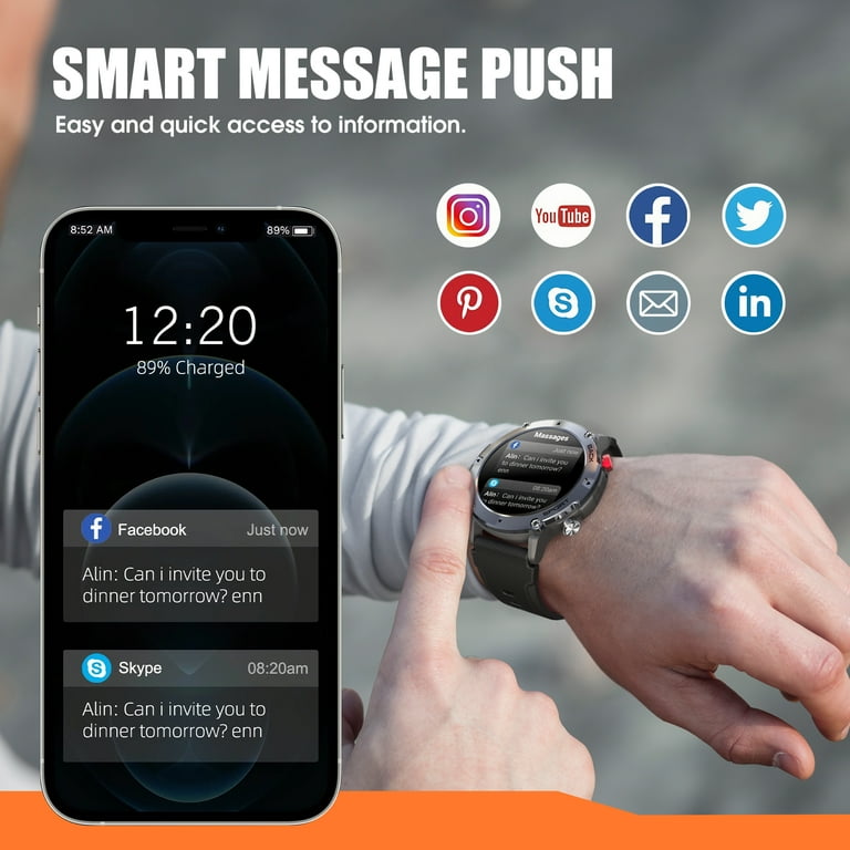 Save on Ifanze Military Smart Watches for Men, Bluetooth Call Receive Dial @ Walmart Save on Ifanze Military Smart Watches for Men, Bluetooth Call Receive Dial @ Walmart