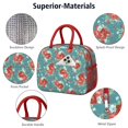 thumbnail image 4 of Lunch Bag Lunch Box for Women Reusable Insulated Lunch Cooler Bags,Large Capacity for Work Travel Picnic,Water-Resistant Pioneer Colorful Floral Lunch Tote Bag Gifts for Woman Mom Red, 4 of 6