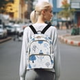 thumbnail image 7 of FORMRS Mini Backpack Purse for Women Travel Daypack Casual Shoulder Bag, Simple Cartoon Snowmen, 7 of 7