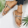 thumbnail image 5 of Bibifish Womens Slide Sandals Rhinestone Strappy Open Toe Mule Slippers Summer Fashion Casual Beach Shoes, 5 of 8