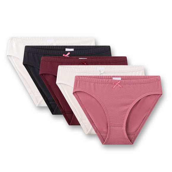 Sanetta Braguitas para niñas, paquete de 5 - Adolescentes, braguitas rió, ropa interior, mezcla de algodón Blanco/Rosa 140