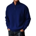 thumbnail image 3 of Sweatshirts for Men 2026 Fall Winter Long Sleeve Casual Stand Collar Plain Knitted Pullover Sweatshirt Mens Sweater, 3 of 5