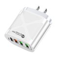 thumbnail image 2 of Cargador de pared rápido para teléfono de carga rápida 36W PD USB-C QC3.0 Adaptador de carga rápida doble 4 enchufes, 2 of 5