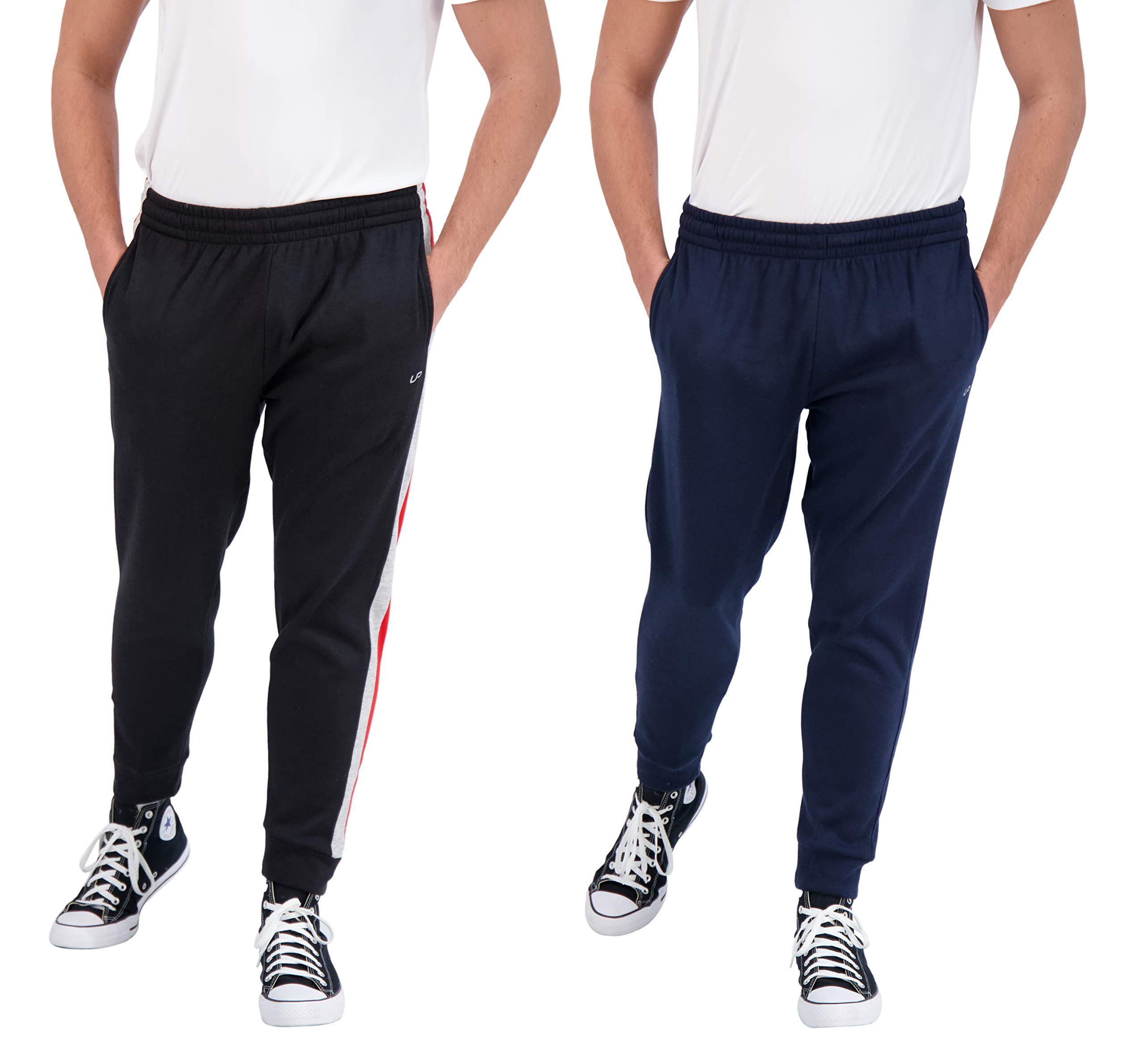 Unipro Mens 2-Pack Fleece Jogger Sweatpants Active Casual Athletic ...