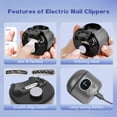 thumbnail image 4 of WETRBWEH Electric Nail Clipper, 2-in-1 Automatic Nail Cutter with LED Light & 2.5X Magnifier, Safe Painless Low Noise for Seniors & Adults, Gray, 4 of 10