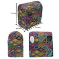 thumbnail image 5 of Southwestern Lounger Chair Bag, Patchwork Style Pattern in Hand Drawn Style and Patterns Boho Hippie, High Capacity Storage with Handle Container, Lounger Size, Multicolor, by Ambesonne, 5 of 5