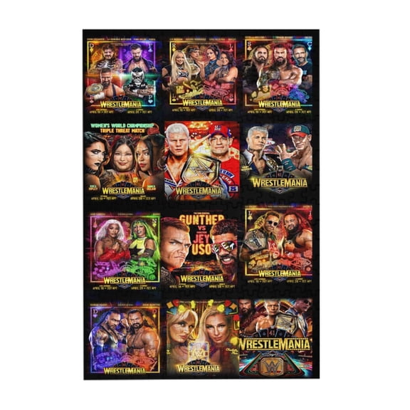 Wres-Tler W-W,E Jigsaw Puzzles Cartoon Jigsaw Puzzle for Home Office Decor Funny Puzzle for Family Friends Gifts