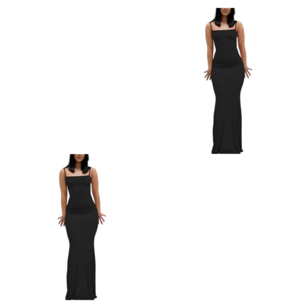 Sonducket Vestido de verano con hombros descubiertos para mujer, vestidos adelgazantes informales para banquete de viaje para niñas, ropa de S 2piezas