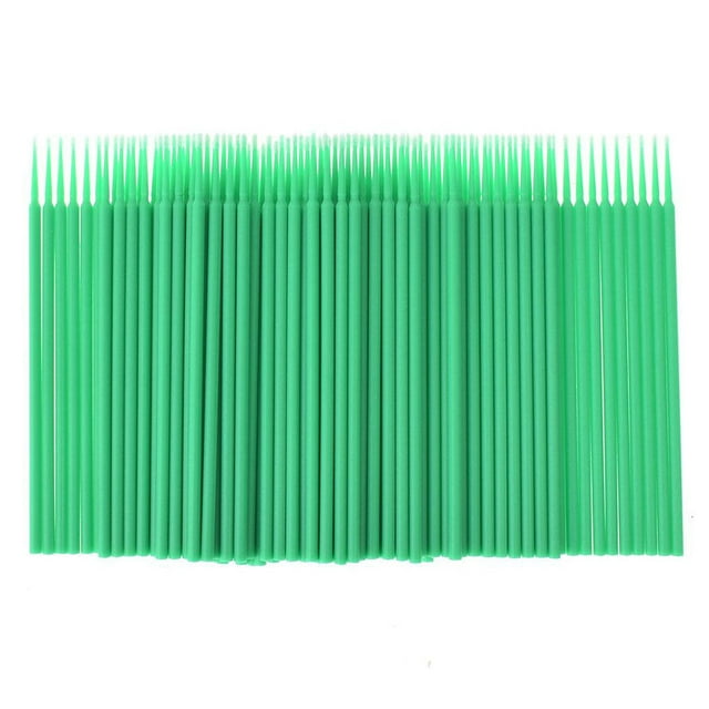 100pcs Double Head Disposable Swab Fiber Buds Plastic Swab Double Sticks Eyebrow Eyelash Make Up Tools