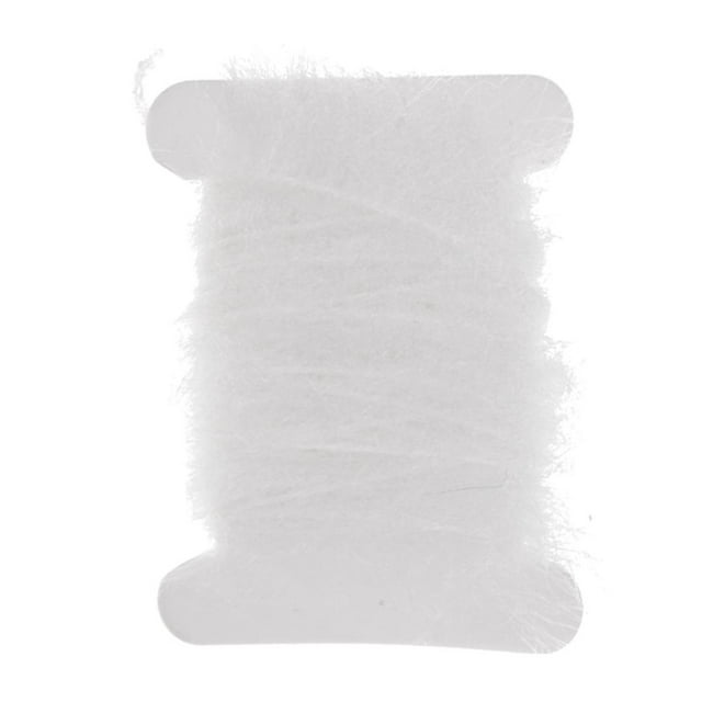 Línea de Flash de cristal de chenilla de oropel de 5m, Material de atado de pesca con mosca, fabricación de señuelos Blanco Cola Pesca con mosca malla de chenilla