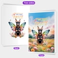 thumbnail image 2 of Welcome Spring Fairy Doberman Pinscher in Flower Meadow 5x7in Folded Greeting Card Doberman Dog Lover Gifts Single Note Card with Envelope - 13002, 2 of 5