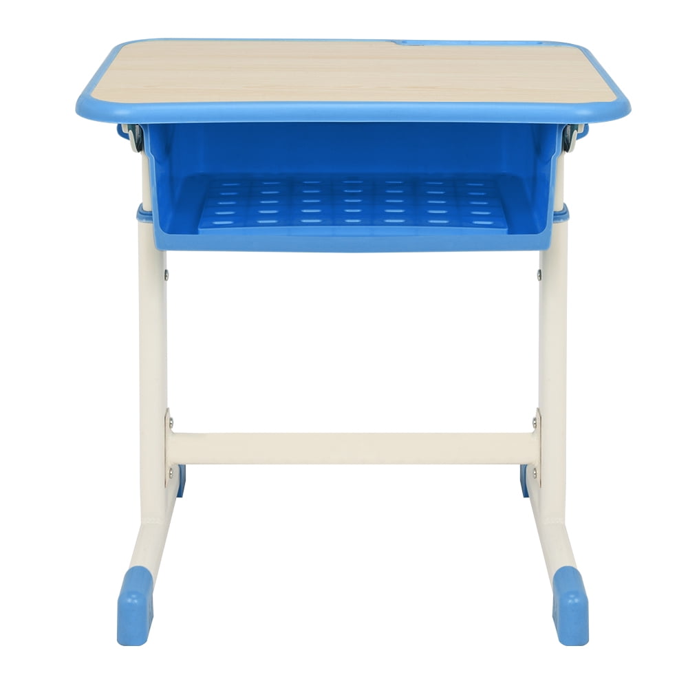 Kepooman Kids Desk and Chair Set, Kids Table Set, Children Simple Table Desk Sets, Height Adjustable Ergonomic Children's School Workstation with Storage Drawer, Blue Kepooman Kids Desk and Chair Set, Kids Table Set, Children Simple Table Desk Sets, Height Adjustable Ergonomic Children's School Workstation with Storage Drawer, Blue