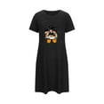 thumbnail image 4 of Birdeem Chemises de Nuit pour Femmes Chemise de Nuit Courte Surdimensionnée Mode Imprimé Poitrine Manches Courtes, 4 of 12