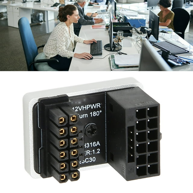 16P to 16P GPU PCIe Connector, 180 Degrees Angled Graphics Card Power Adapter, Aluminium Alloy Housing, Exquisite Design, Plug and Play with 600W Power, for Desktop Computer