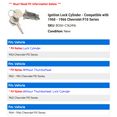 thumbnail image 2 of Ignition Lock Cylinder - Compatible with 1960 - 1966 Chevy P10 Series 1961 1962 1963 1964 1965, 2 of 2