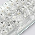 XVX Clear Keycaps Full Set,140 Keys Custom Cherry Profile Keycaps, Transparent PC Material