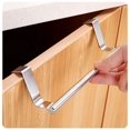 thumbnail image 4 of Toallero sobre la puerta, barra de toalla de acero inoxidable, organizador de almacenamiento, baño, cocina, armario, puerta, toallero colgante, 4 of 7