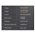 thumbnail image 6 of Din Rail AC Monitor 6IN1 40-300V 100A Voltage Current Power Factor Active KWH Electric Energy Frequency Meter VOLT AMP,1 * Meter Built-in Current transformer,Grey, 6 of 8