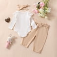 thumbnail image 6 of Staki Baby Girl Winter Clothes Baby Boys Girls Long Sleeve Bodysuit Pants and Cap 3 Piece Outfit Set for Newborn Infant 9 12 Months(Khaki, 9-12 Months), 6 of 6