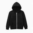 thumbnail image 3 of Karoyedx Jackets for Kids Boys Zip up Hoodies Winter Warm Lightweight Windproof Fleece Jacket Cozy Long Sleeve Outerwear with Pockets White Size,13-14 Years, 3 of 5