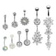 thumbnail image 5 of 9 Piezas de Anillos de Moda para El , Anillos para El , para El , Joyería, Curvo con Barras de Cristal para El, 5 of 9