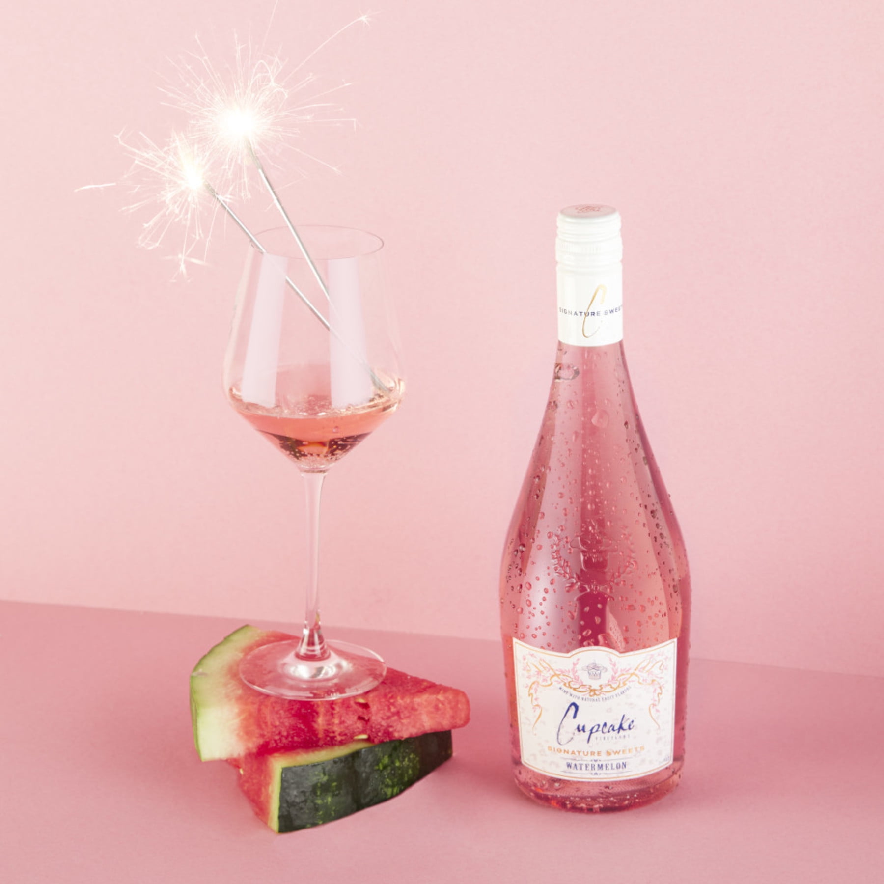 Cupcake Vineyards Signature Sweets Watermelon Moscato Flavored Wine Italy, 750 ml Bottle, 6% ABV