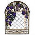 thumbnail image 2 of Meyda Tiffany Grape Diamond Trellis Stained Glass Window, 2 of 2