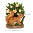 thumbnail image 5 of DSstyles Solar garden statues for outdoor decoration, squirrel hugging flowers with solar LED lights, gardening gift for patio courtyard lawn porch decoration, 5 of 8