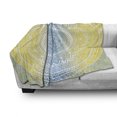 thumbnail image 3 of Blue and Yellow Soft Flannel Fleece Throw Blanket, Ombre Mandala Oriental Universe and Themed Image Art, Cozy Plush for Indoor and Outdoor Use, 70" x 90", Blue Yellow, by Ambesonne, 3 of 6