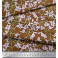 thumbnail image 3 of Soimoi Rayon Crepe Fabric Leaves & Wild Flower Floral Print Sewing Fabric Yard 46 Inch Wide, 3 of 3