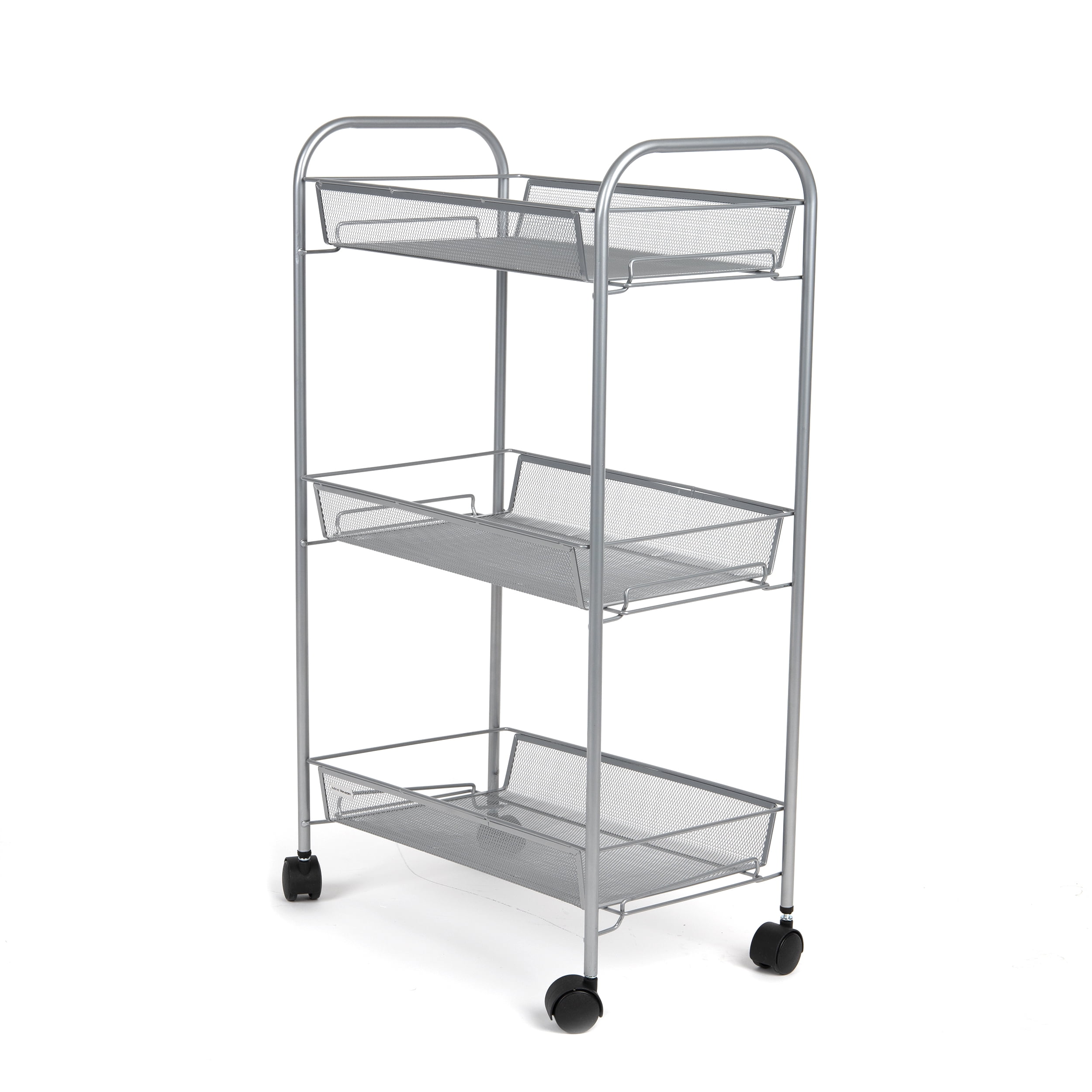 Mind Reader 3Tier Mesh Wire Rolling Office Utility Storage and