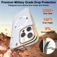 thumbnail image 4 of for iPhone 15 Pro Case Magnetic Ultra Slim Plating Design, TPU + PC Hybrid Shockproof Anti-Scratch Back Cover, Lightweight Drop Protective Phone Case Cover for iPhone 15 Pro, White, 4 of 7