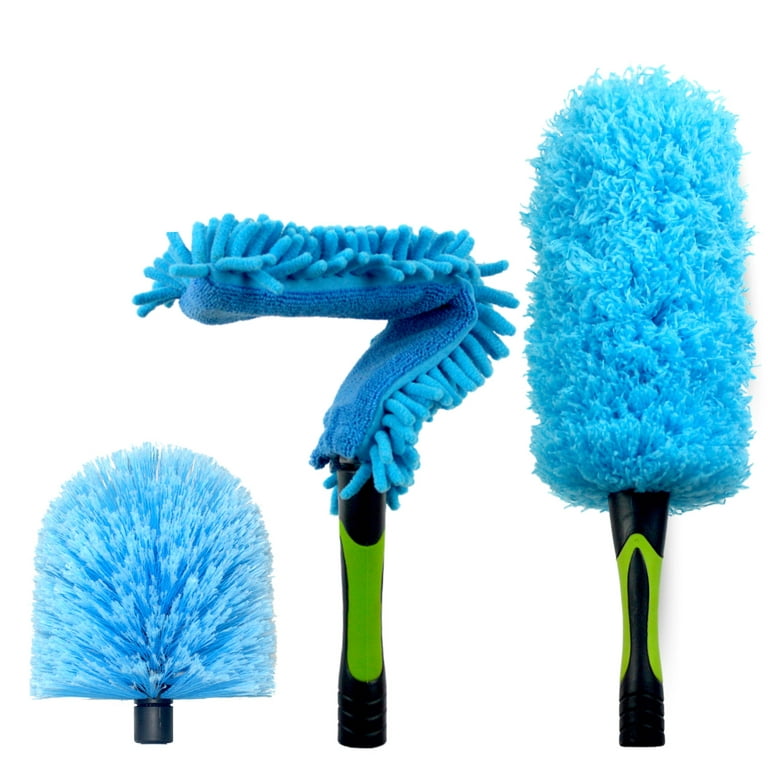 EVERSPROUT Flexible Microfiber Feather Duster | 17-inch Brush Head with  Hand-Grip | Lightweight, Attracts Dust | Twists onto Standard Acme Threaded